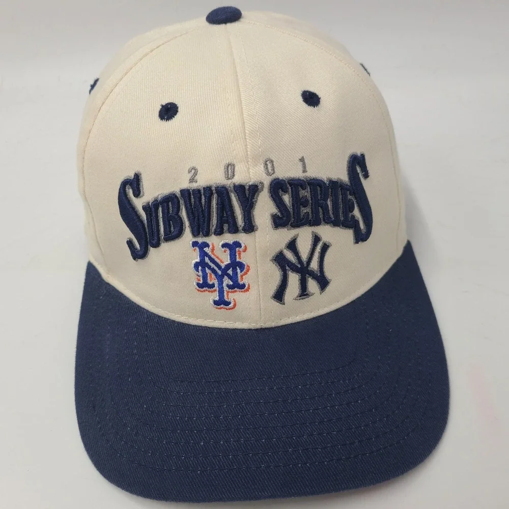 Vintage‎ New York Yankees Mets Hat Adjustable (Seems Small) 2001 Subway Series